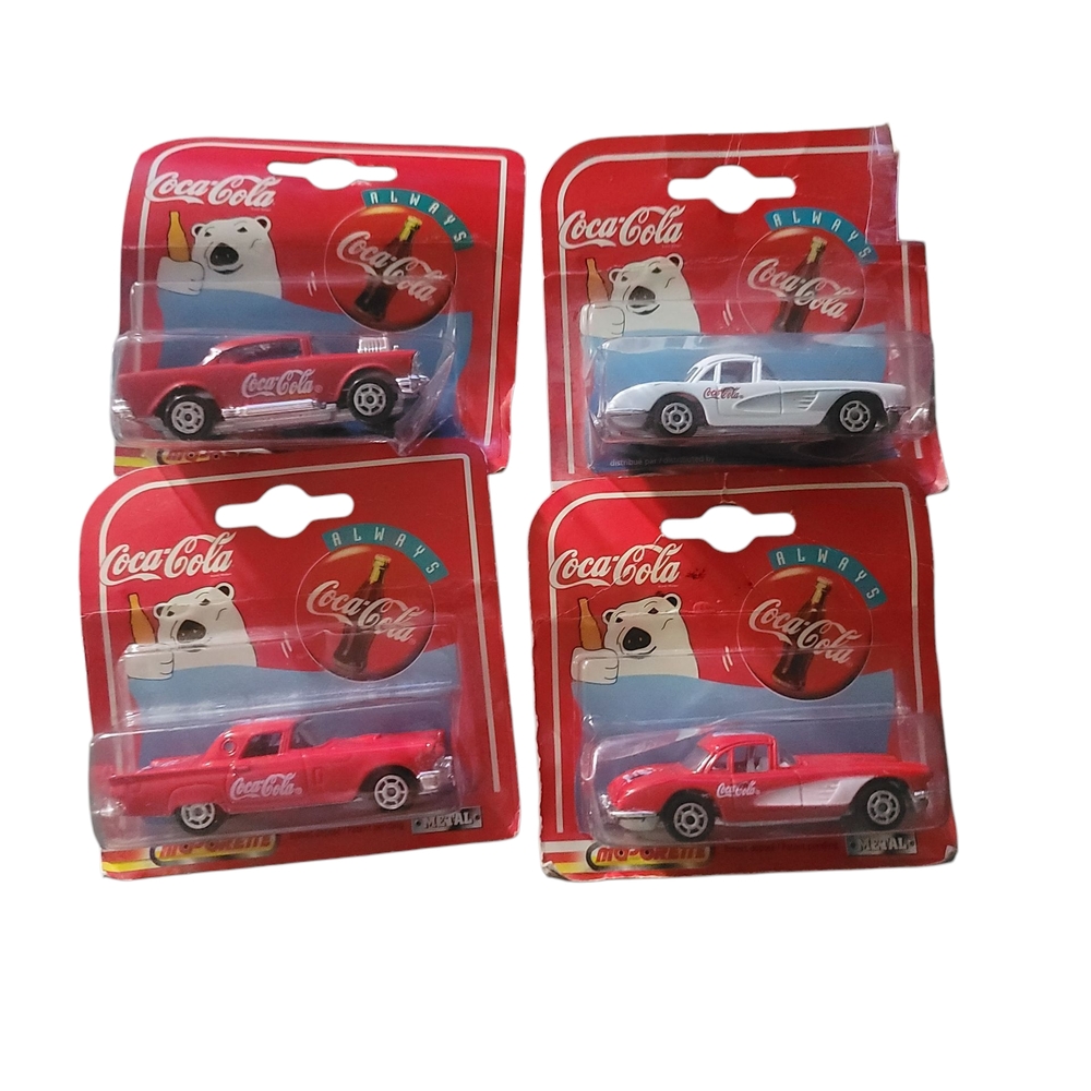 Coca Cola Red and Silver Die-Cast Model Cars